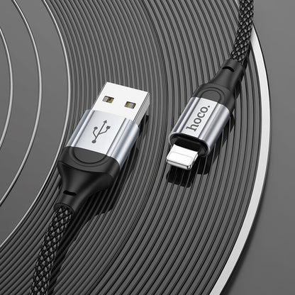 Hoco Fast Charging Nylon Braided USB Cable (X102) [ Lightning]