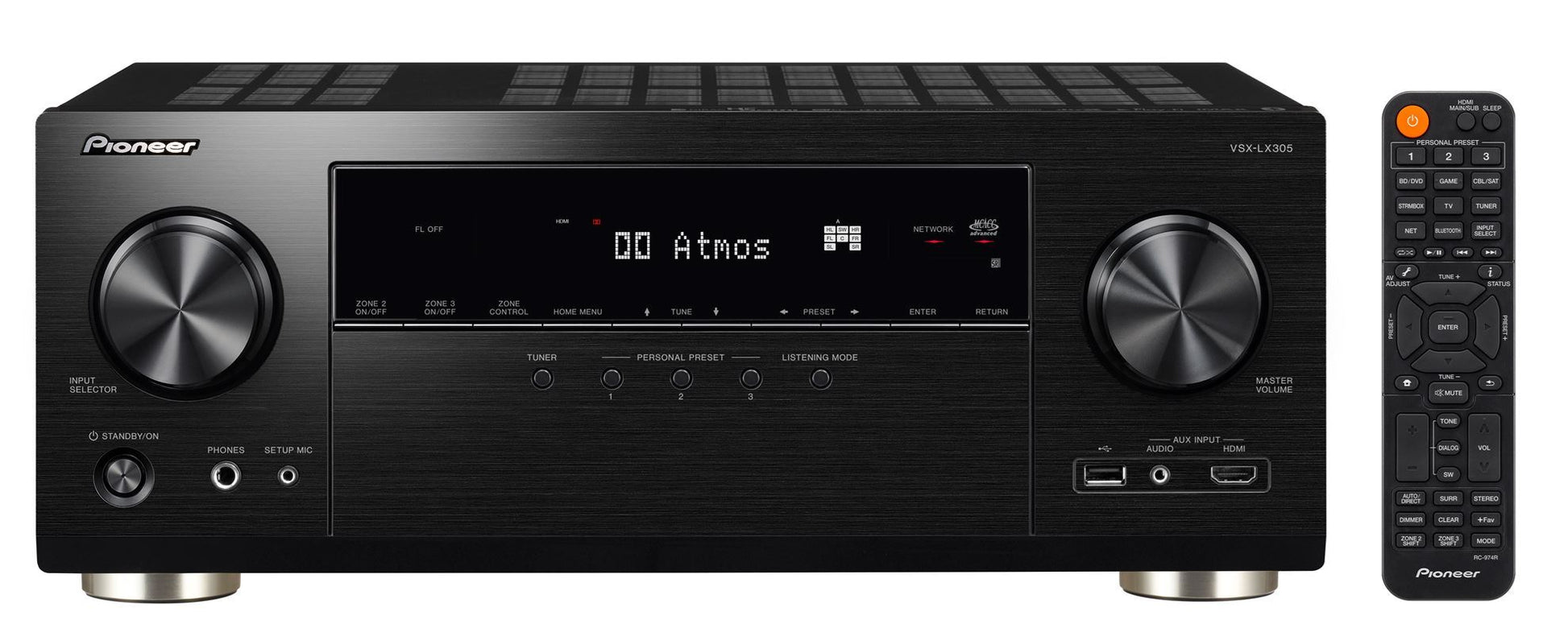 PIONEER 9.2 Channel Network AV Receiver Amplifier. 185 Watts per Channel. 1x Phono (MM) In, 2x Subwoofer Preout, 9x HDMI (7x In, 2x Out) 4x Audio RCA In, 2x Digital In, 1x Audio RCA Out. Weight 10.4kg