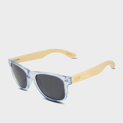 Moana Road 50/50s Sunglasses [Ice Blue w/ Wood Arms - 3007]