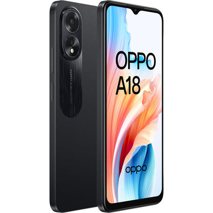 OPPO A18 Mobile Phone [128GB / 4GB RAM Glowing Black]