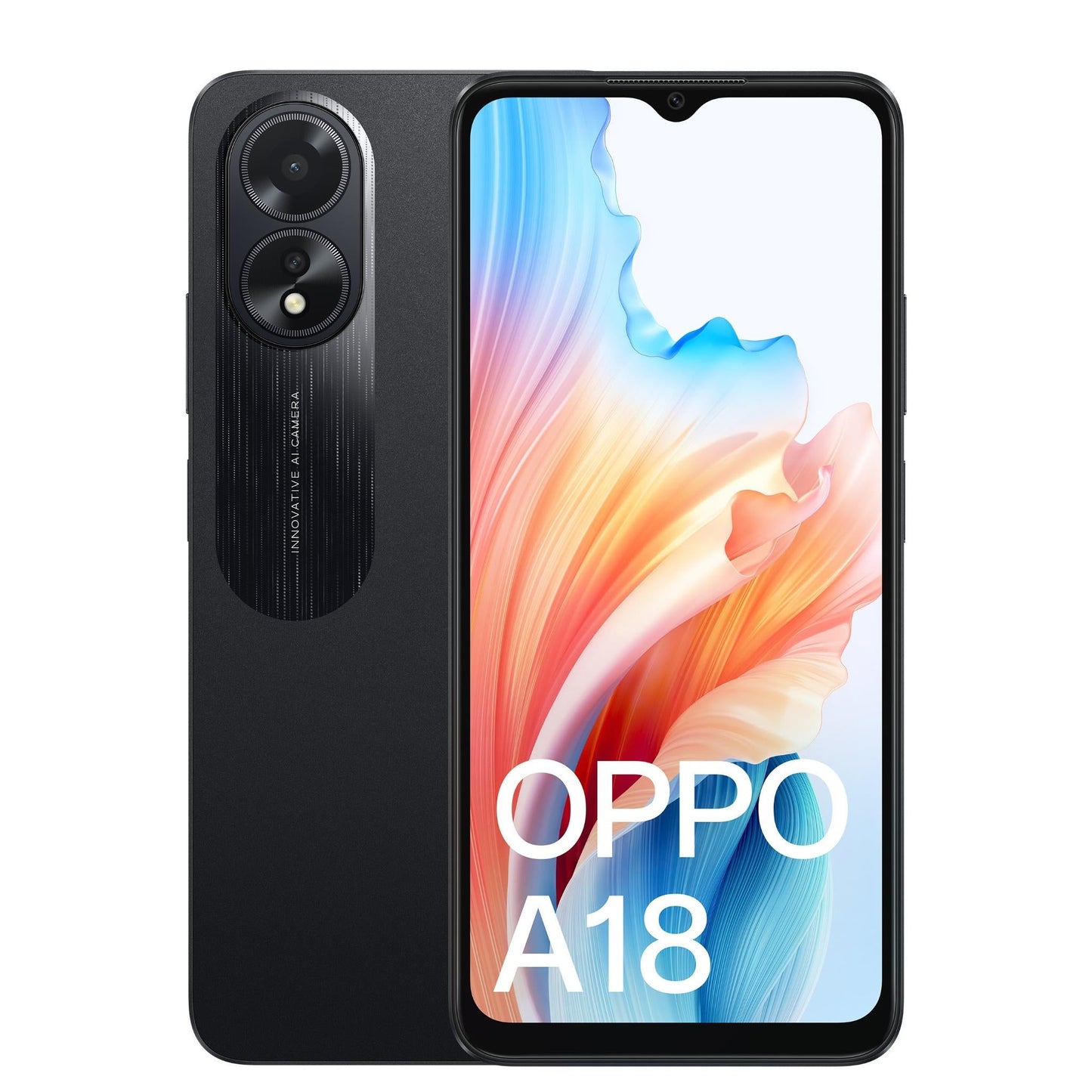 OPPO A18 Mobile Phone [128GB / 4GB RAM Glowing Black]
