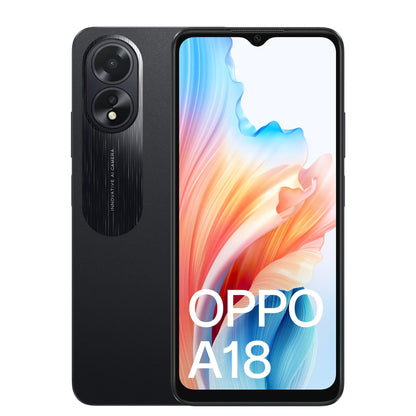 OPPO A18 Mobile Phone [128GB / 4GB RAM Glowing Black]