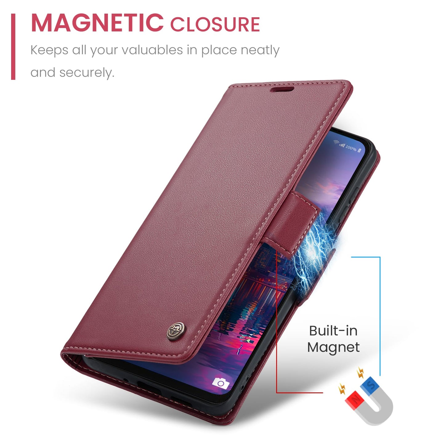 Samsung Galaxy A17 5G Pu Wallet Case [Maroon]