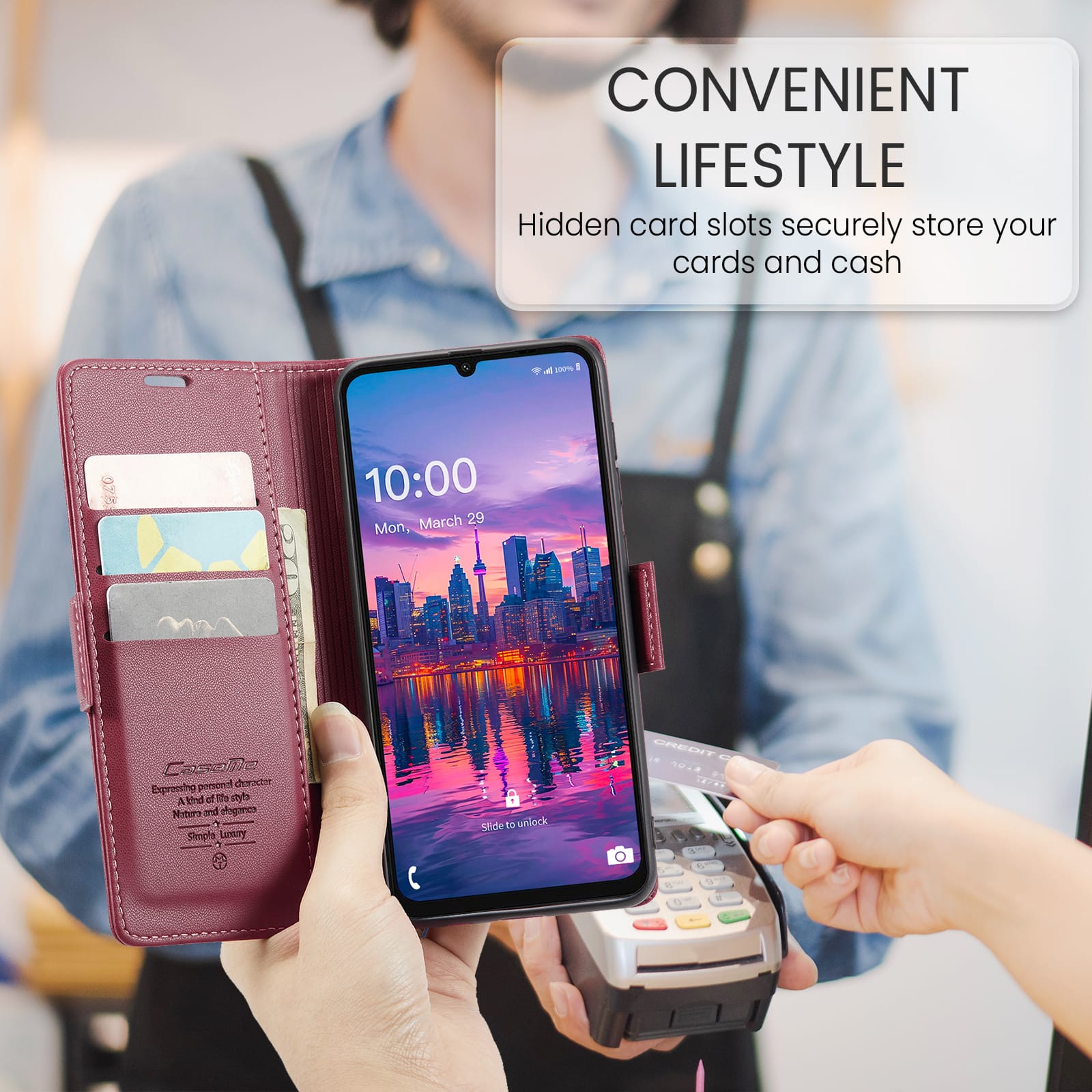 Samsung Galaxy A17 5G Pu Wallet Case [Maroon]