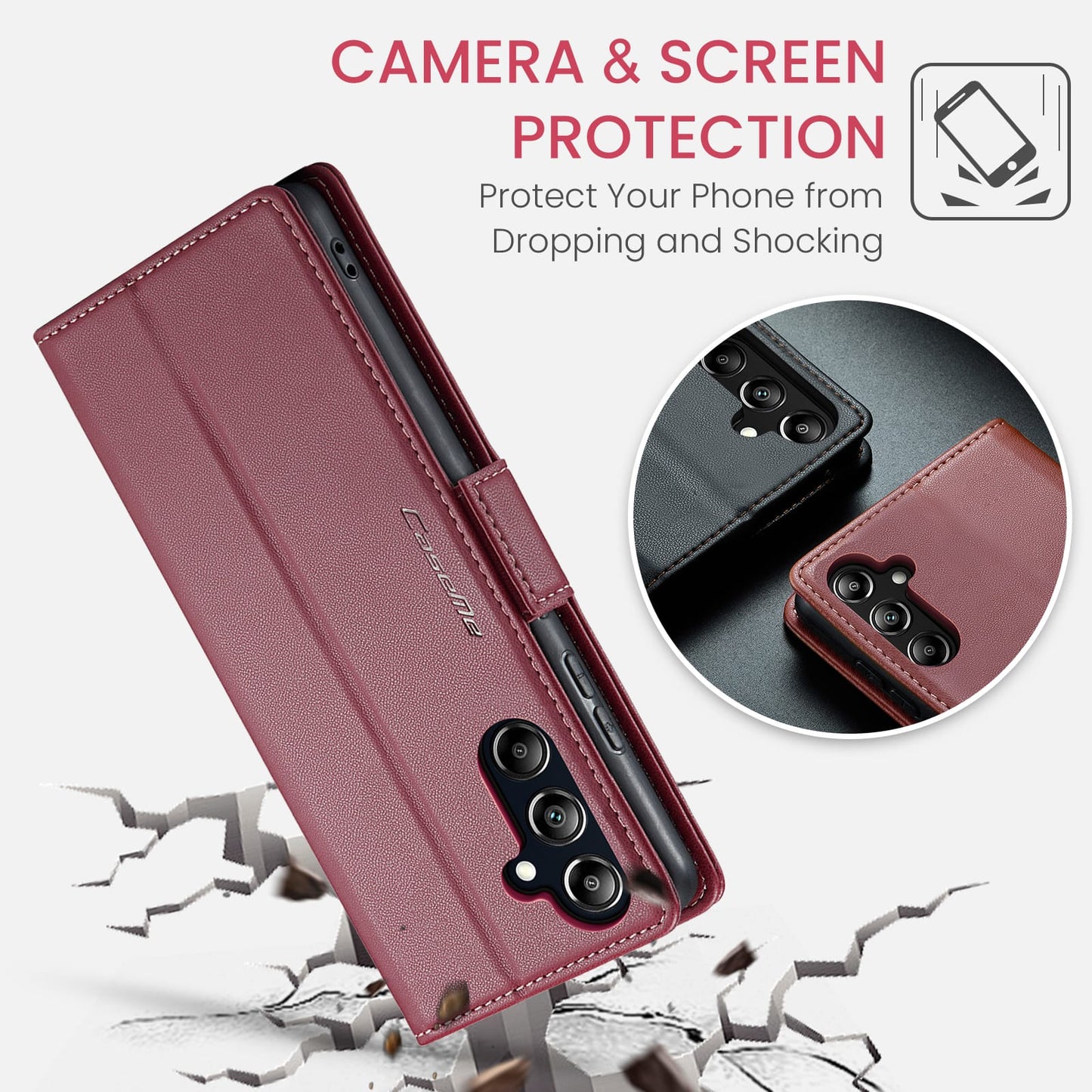 Samsung Galaxy A17 5G Pu Wallet Case [Maroon]