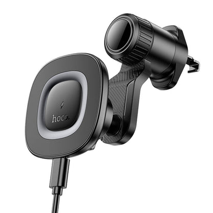 Hoco 15W Magnetic Wireless Charging Phone Holder for Air Vent w/ Hook Locking (HW30)