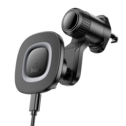 Hoco 15W Magnetic Wireless Charging Phone Holder for Air Vent w/ Hook Locking (HW30)