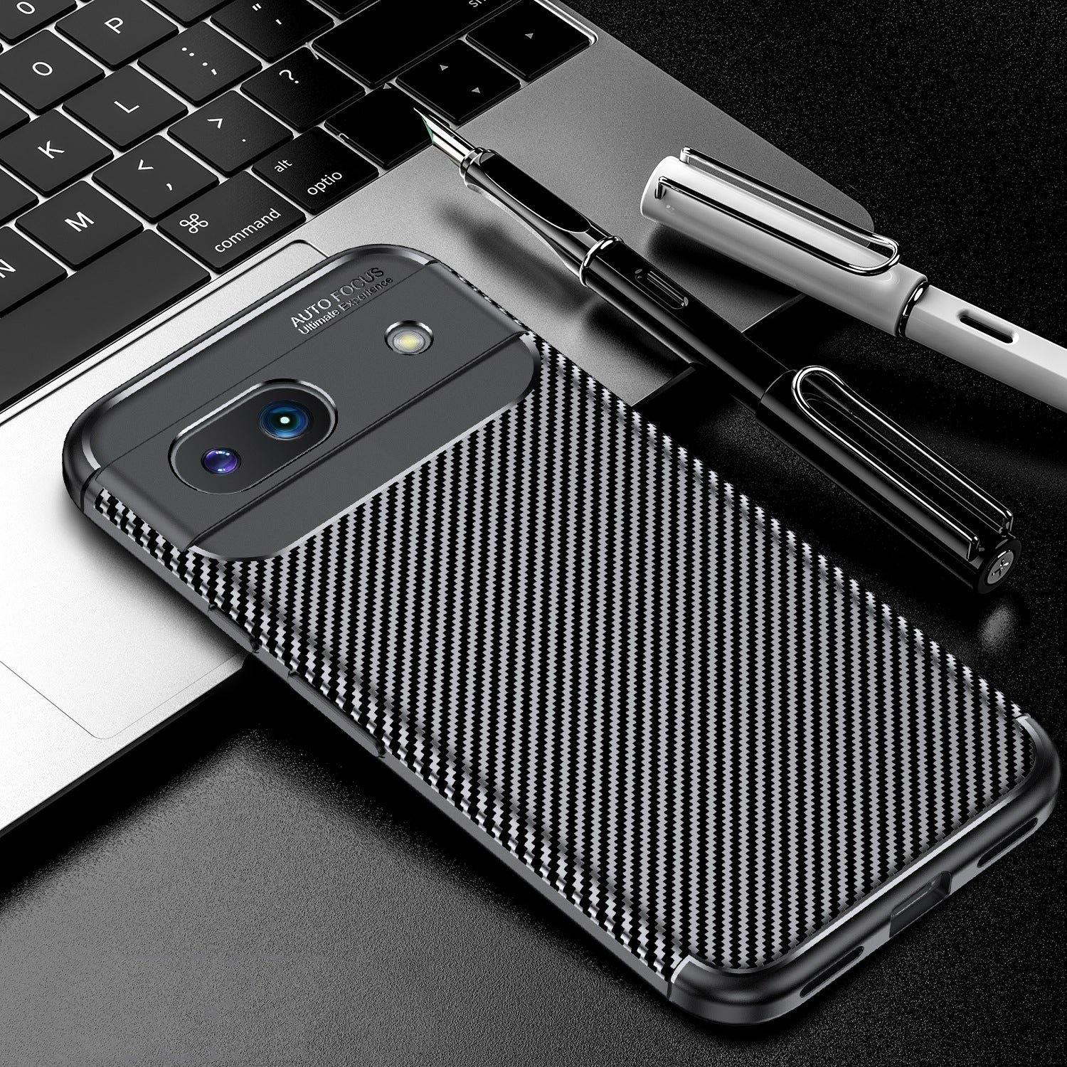 Google Pixel 8a Carbon Fibre Case [Black]