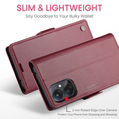 Xiaomi Poco C65 Pu Wallet Case [Maroon]