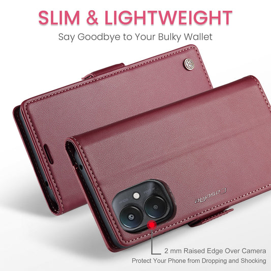 Xiaomi Poco C65 Pu Wallet Case [Maroon]