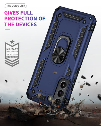 Galaxy S22 Military Armour Ring Case [Navy]