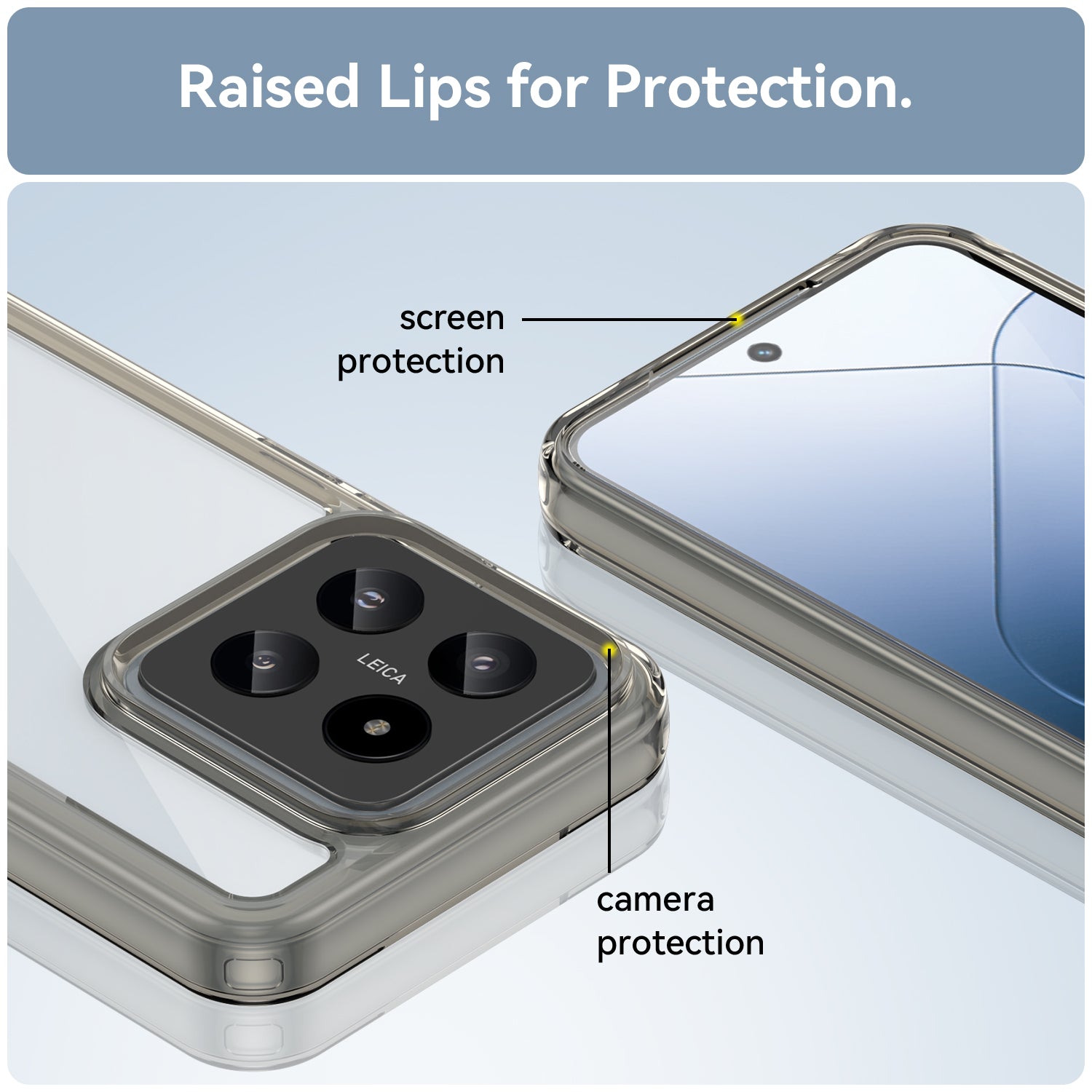 Xiaomi 14 Soft Gel Bumper Case [Clear Grey]