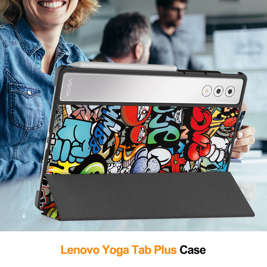 Lenovo Yoga Tab Plus 12.7 Tb520 Designer Tri-fold Case [Graffiti]