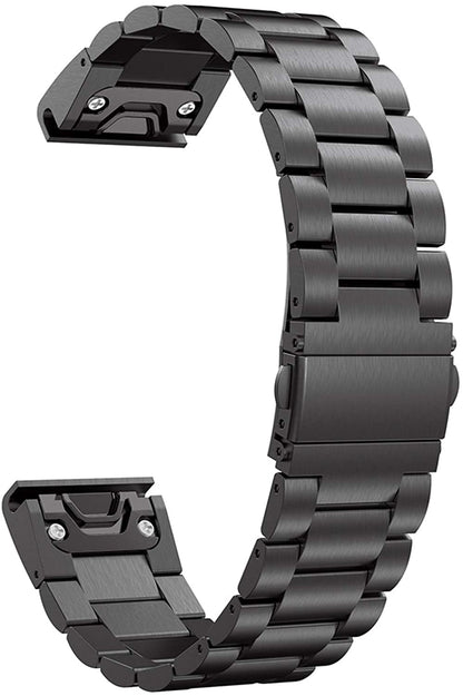 Garmin Fenix E 47mm Stainless Steel Strap [Black]