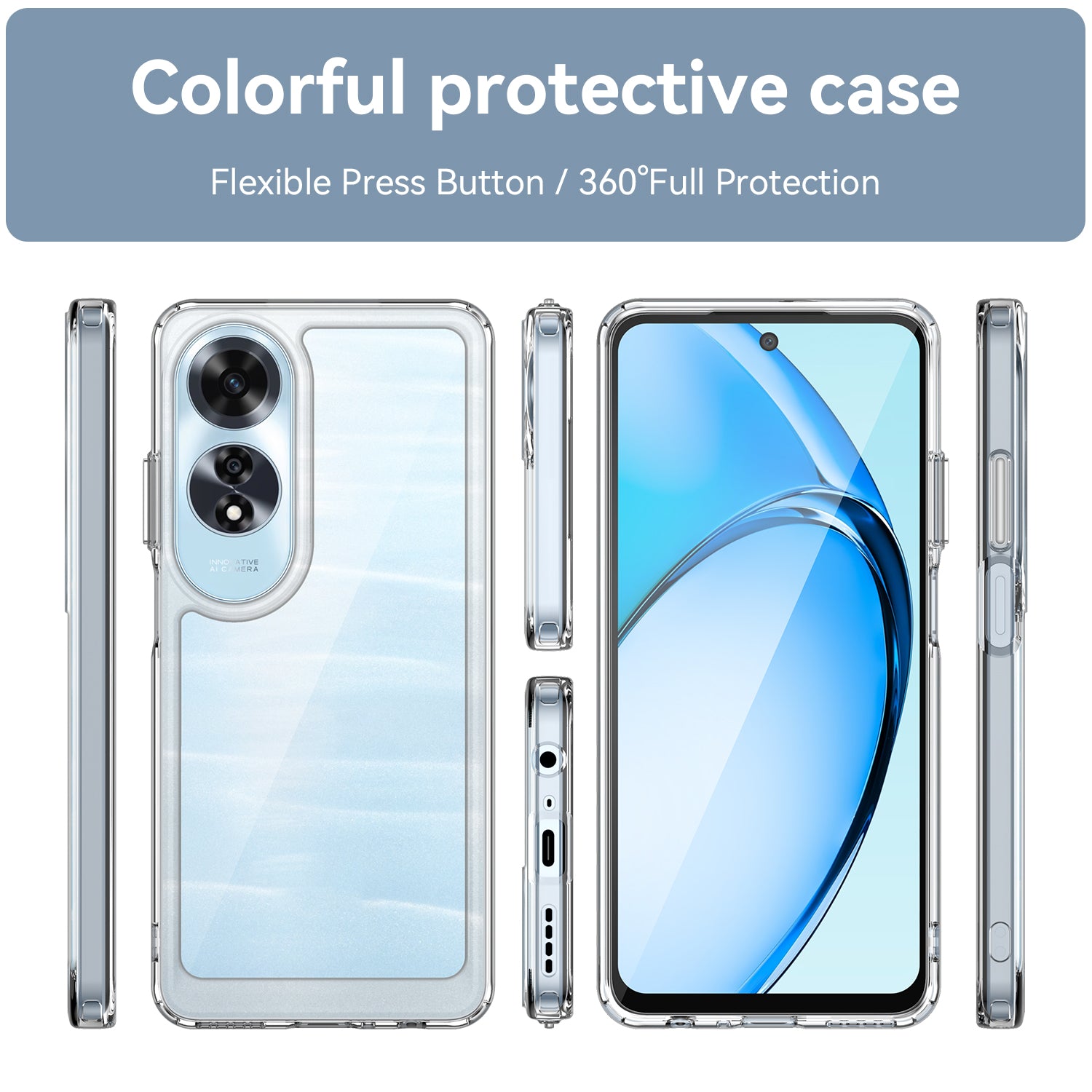 Oppo A60 4G Soft Gel Bumper Case [Clear]