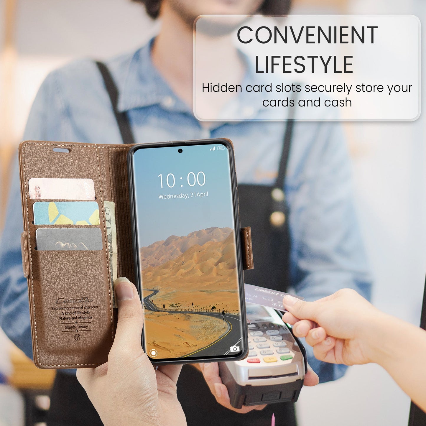 Xiaomi Redmi Note 14 Pro 5G Pu Wallet Case [Brown]