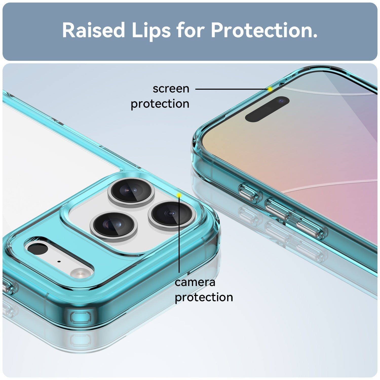 Iphone 17 Pro Soft Gel Case [Clear Blue]