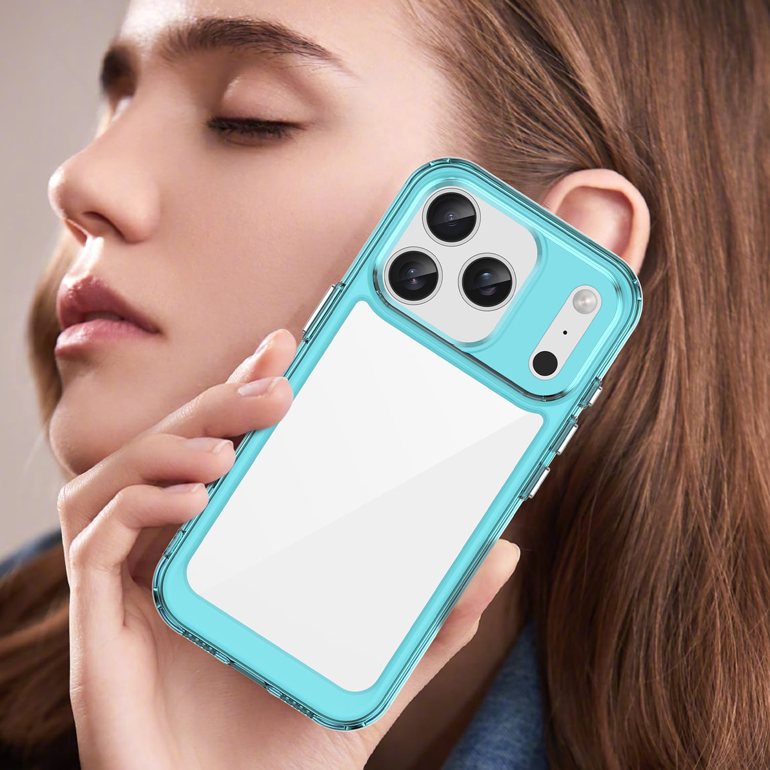 Iphone 17 Pro Soft Gel Case [Clear Blue]