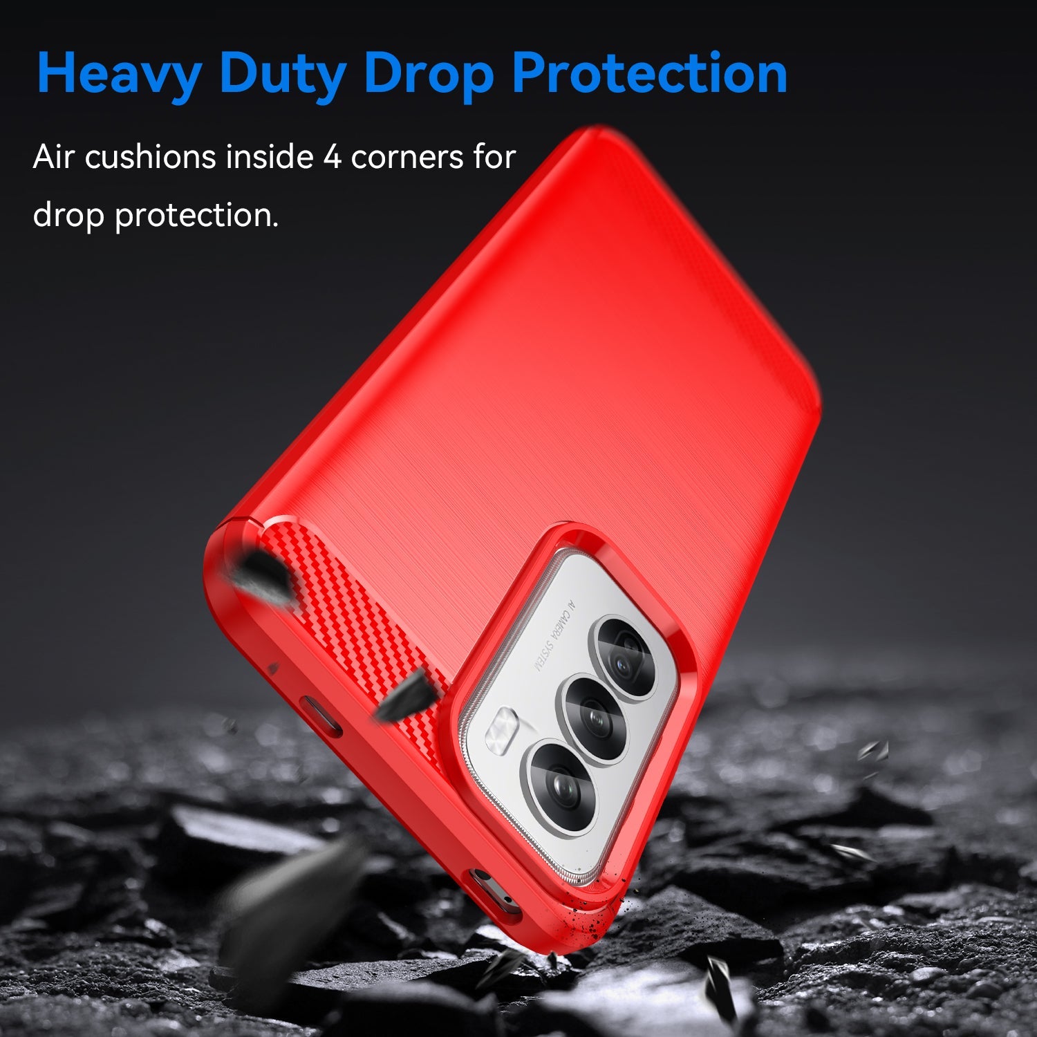 Oppo Reno 12 Pro Carbon Fibre Case [Red]