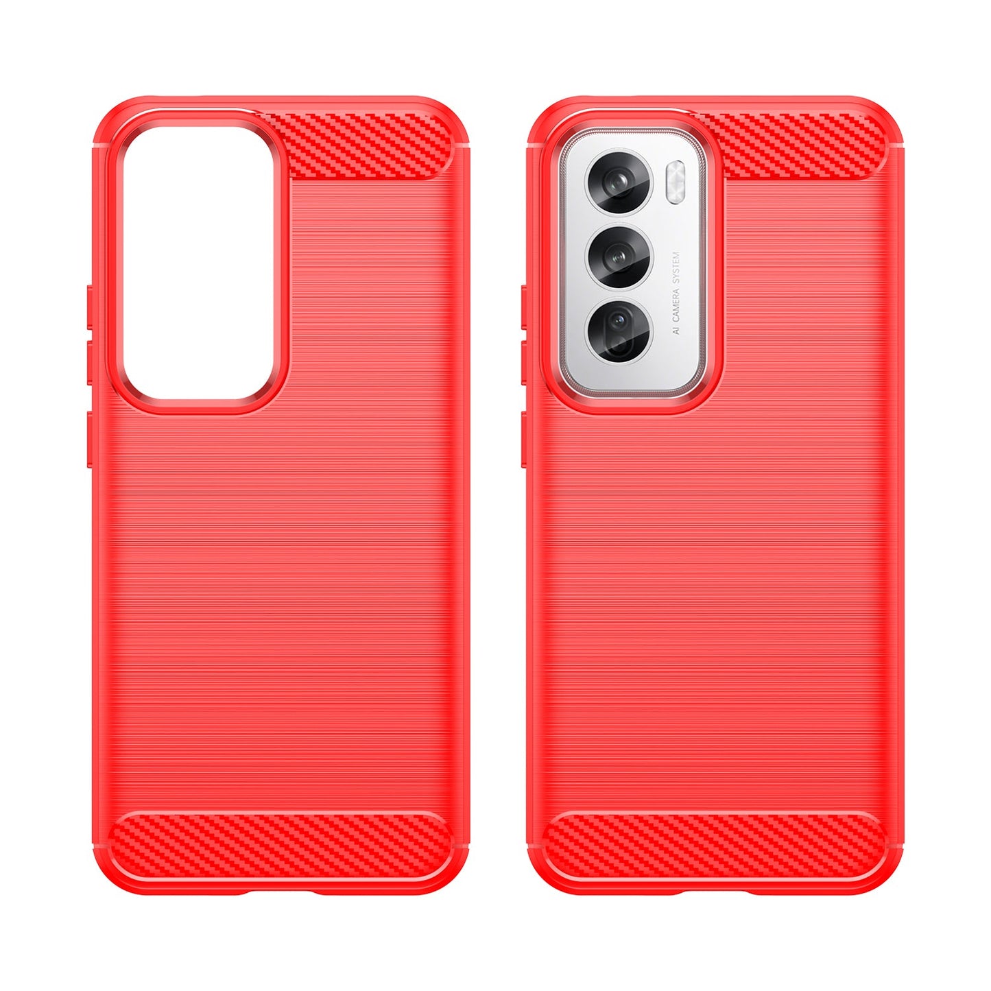 Oppo Reno 12 Pro Carbon Fibre Case [Red]