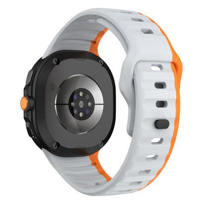 Samsung Galaxy Watch 8 Silicone Strap [Grey/orange]