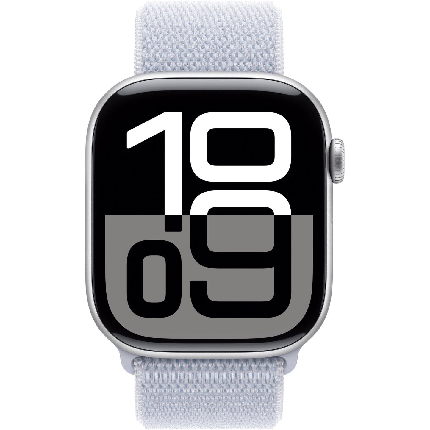 Apple Watch Series 10 GPS, 46mm Aluminum Case [ Blue Cloud Sport Loop A2999 MWWN3 - Silver ]