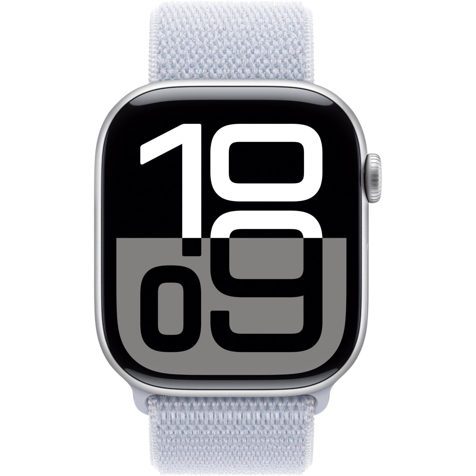 Apple Watch Series 10 GPS, 46mm Aluminum Case [ Blue Cloud Sport Loop A2999 MWWN3 - Silver ]