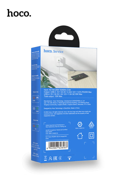 Vipfan 20W Super Fast Charger W/ Usb-C & Usb-A (Nu1)