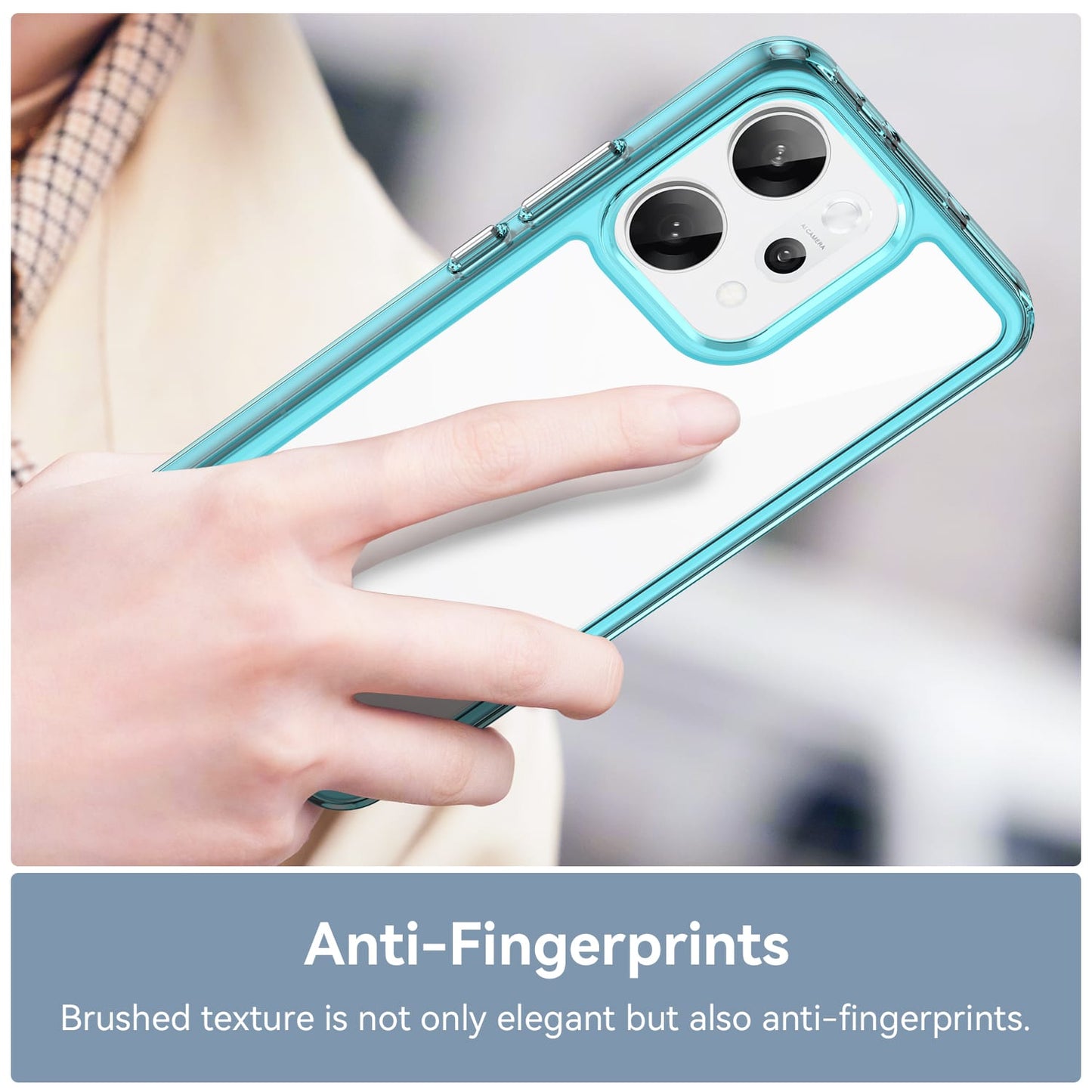 Oppo Reno 14 Pro 5g Soft Gel Case [Clear Blue]