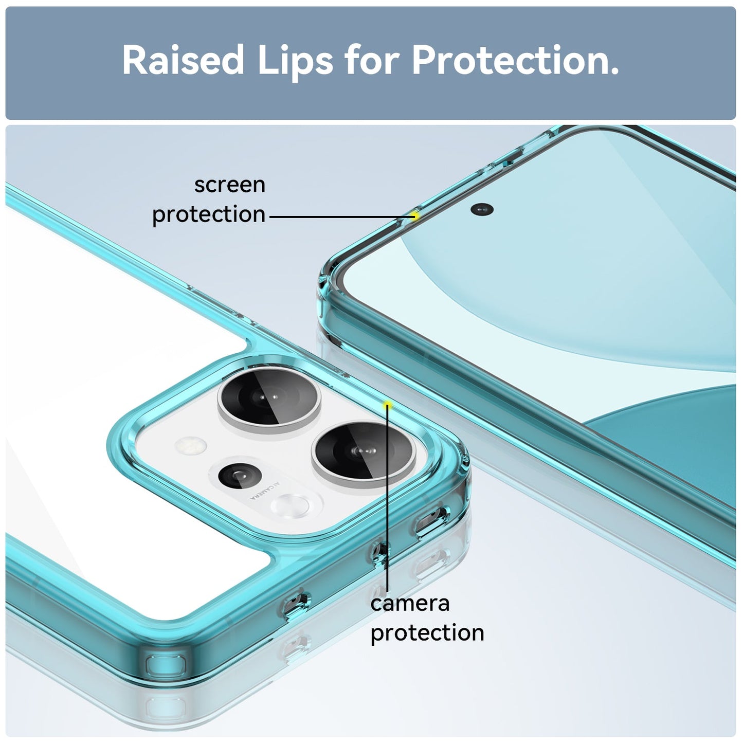 Oppo Reno 14 Pro 5g Soft Gel Case [Clear Blue]