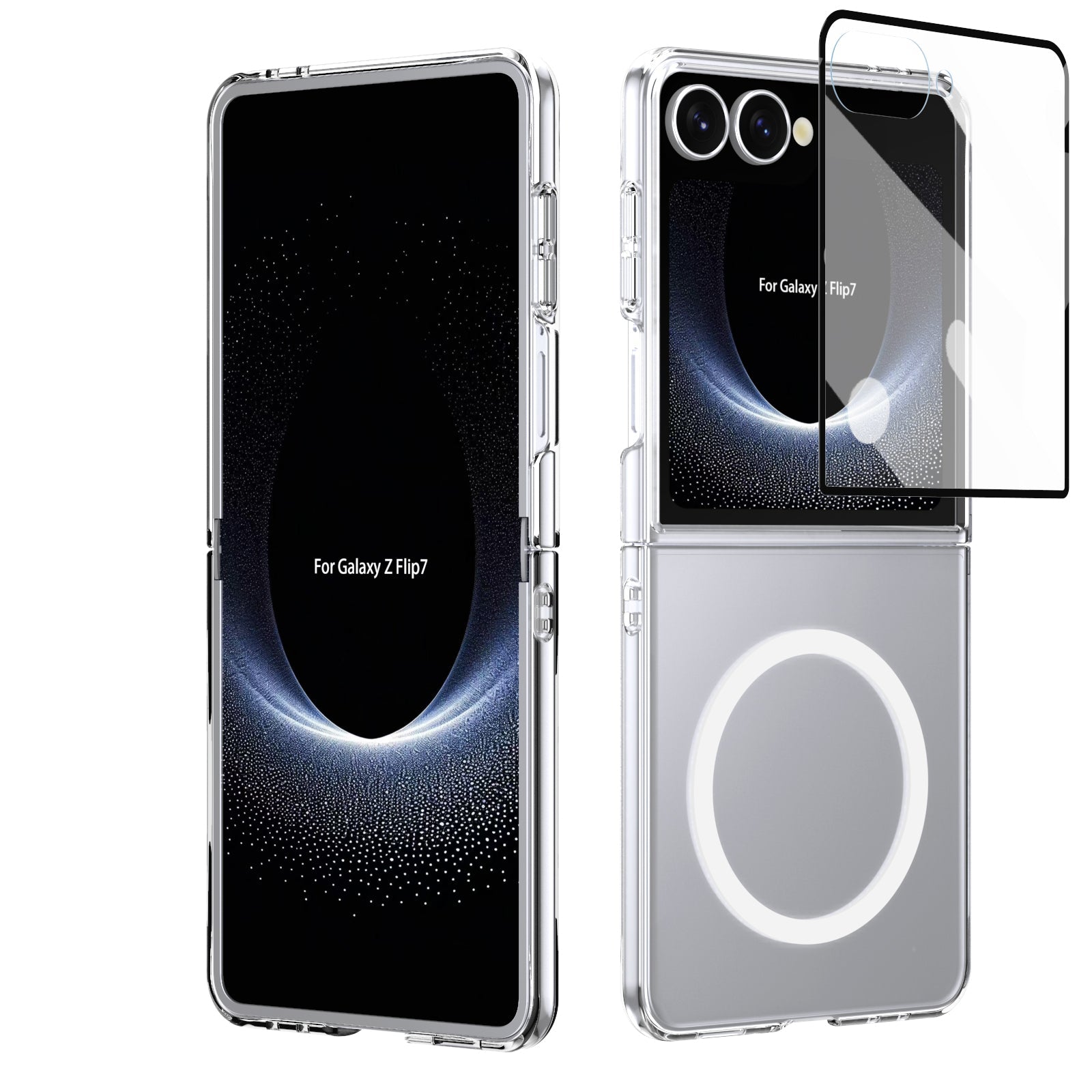 Galaxy Z Flip 7 Clear Magsafe Case [Silver]