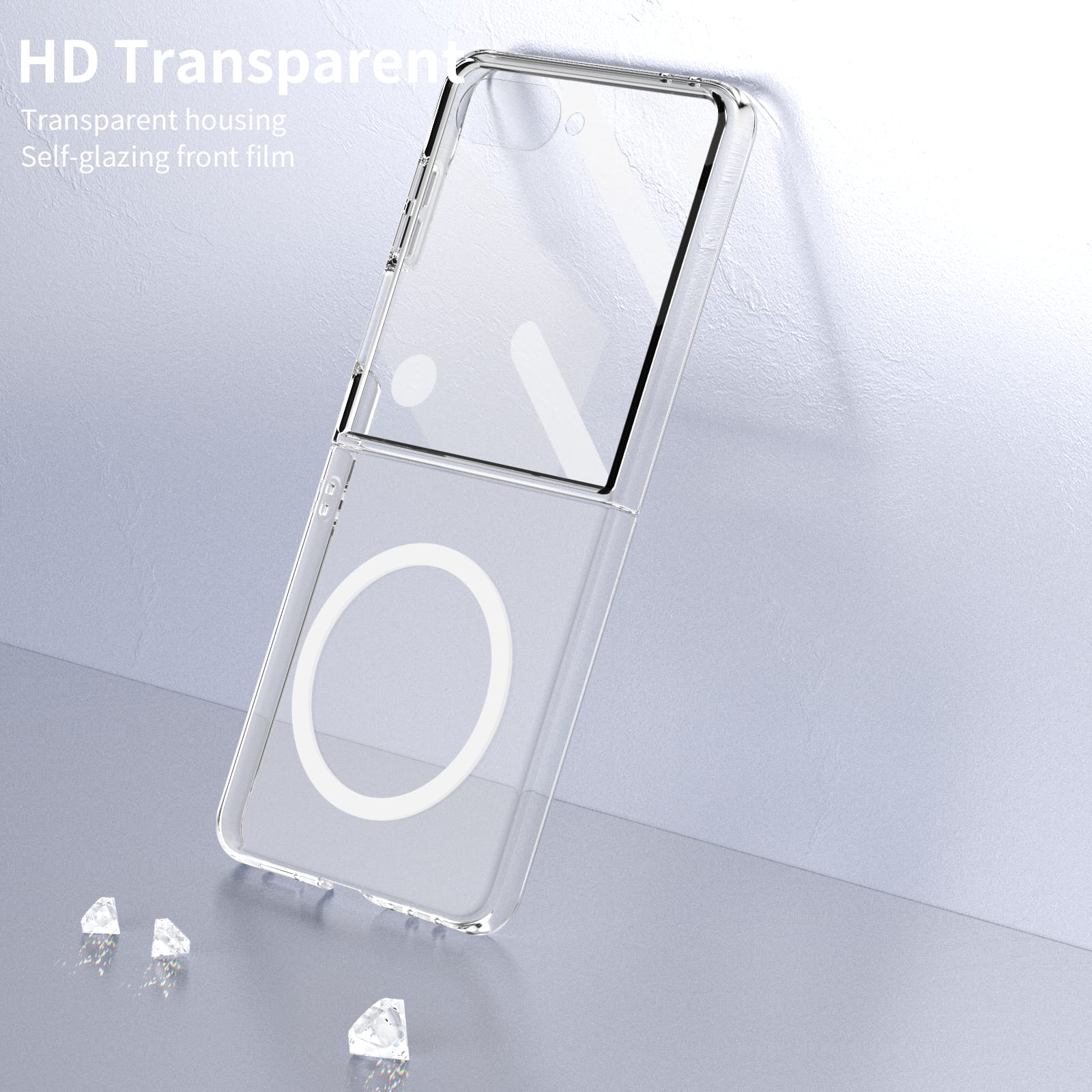 Galaxy Z Flip 7 Clear Magsafe Case [Silver]