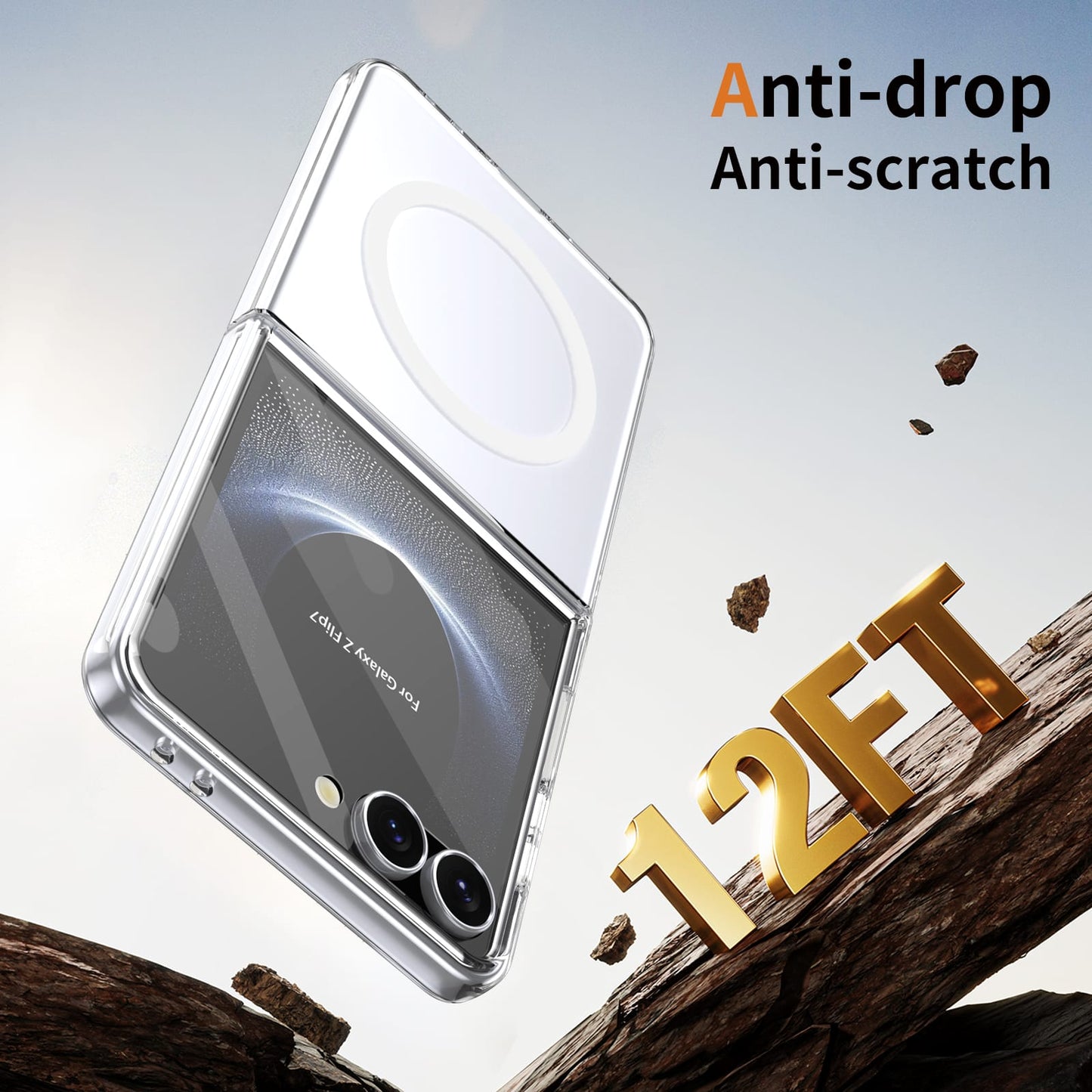 Galaxy Z Flip 7 Clear Magsafe Case [Silver]