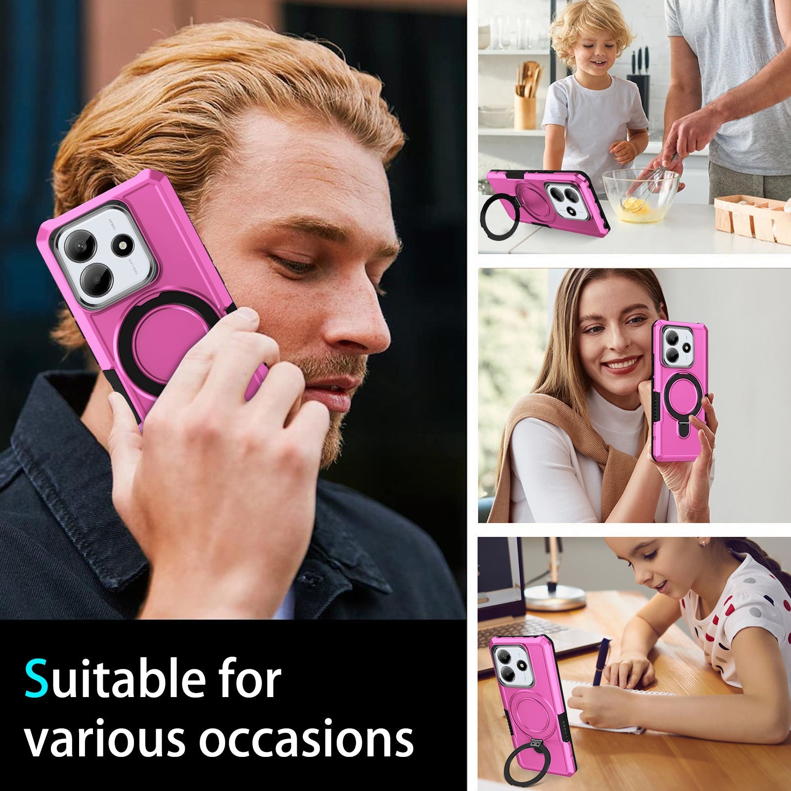 Xiaomi Redmi Note 14 5G Heavy Duty Case [Pink]