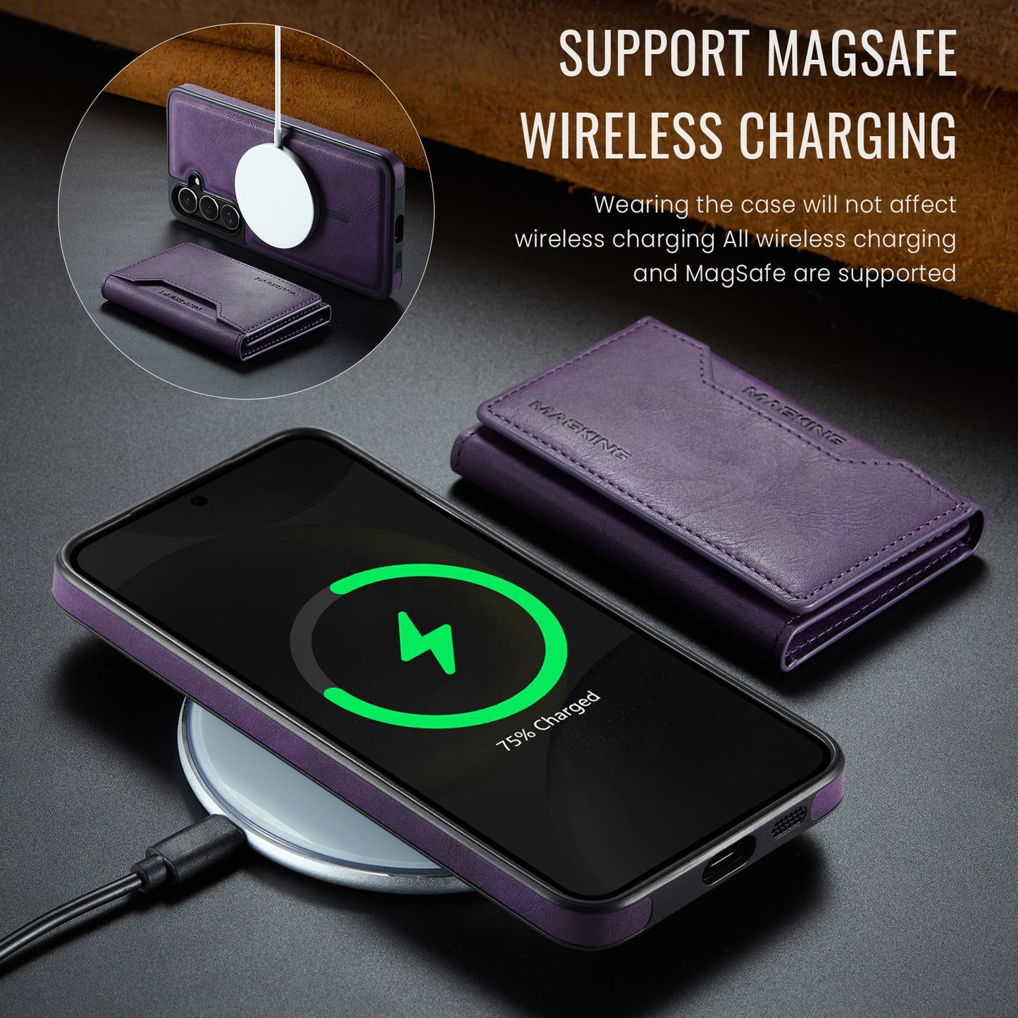 Galaxy S25 Plus Magsafe Wallet [Purple]