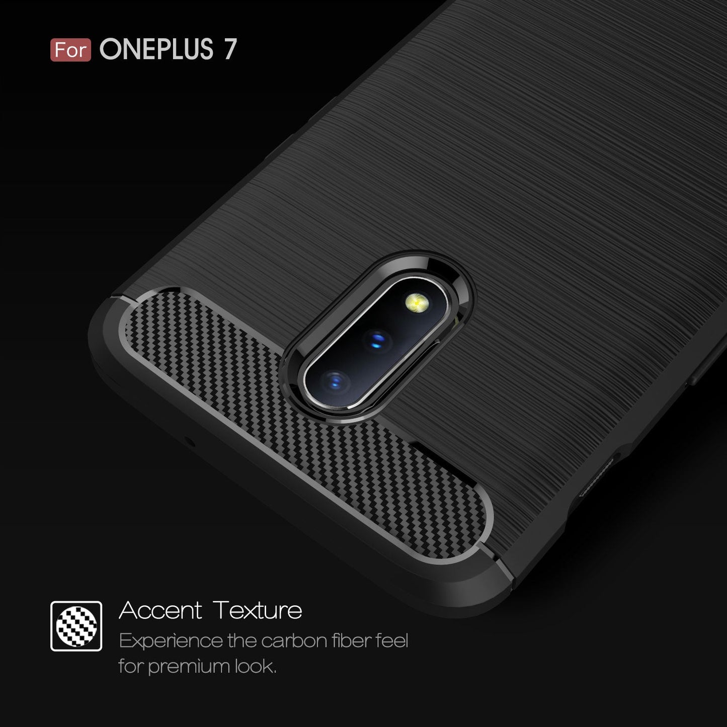 Oneplus 7 Carbon Fibre Case [Red]