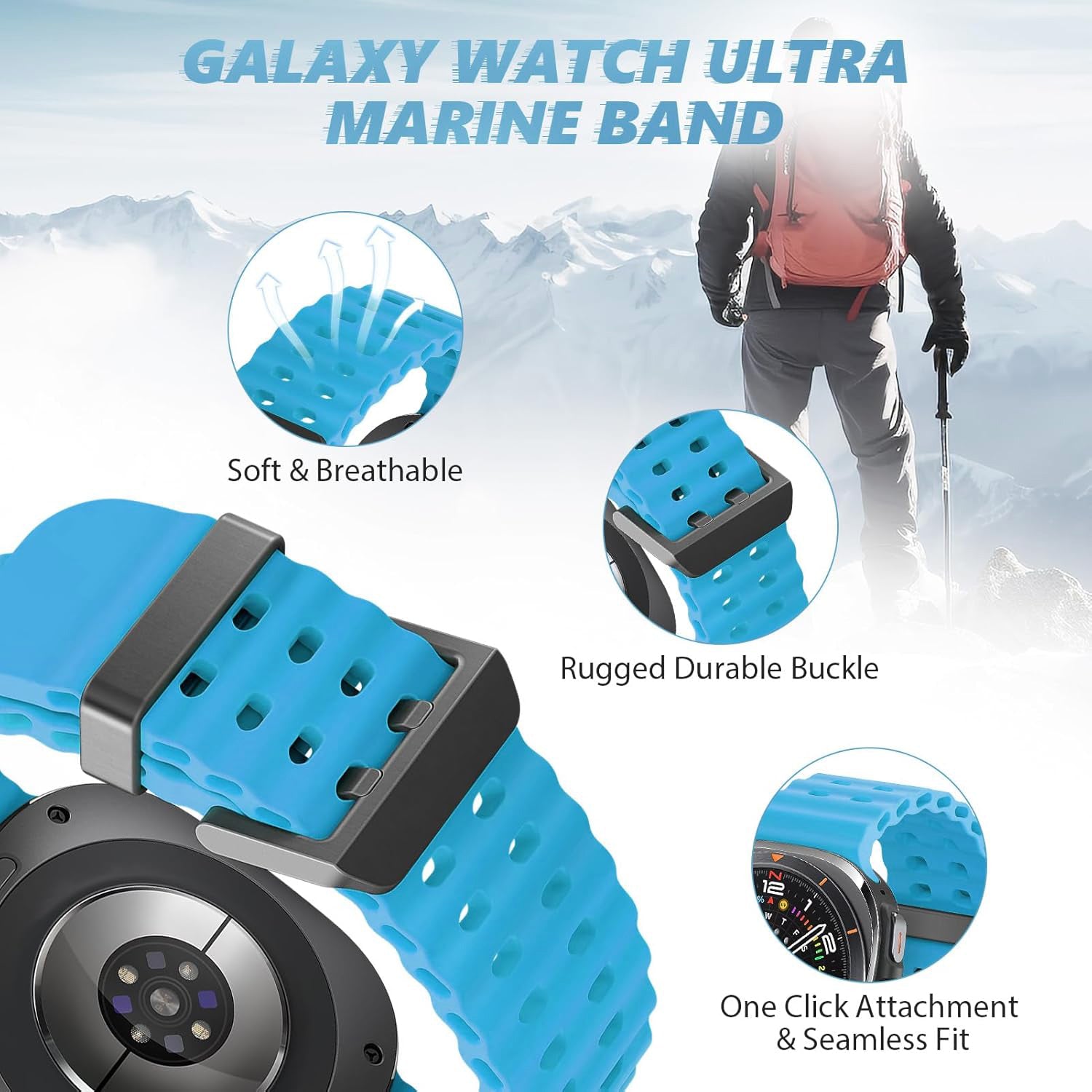 Samsung Galaxy Watch Ultra 47Mm Silicone Strap [Lightblue]