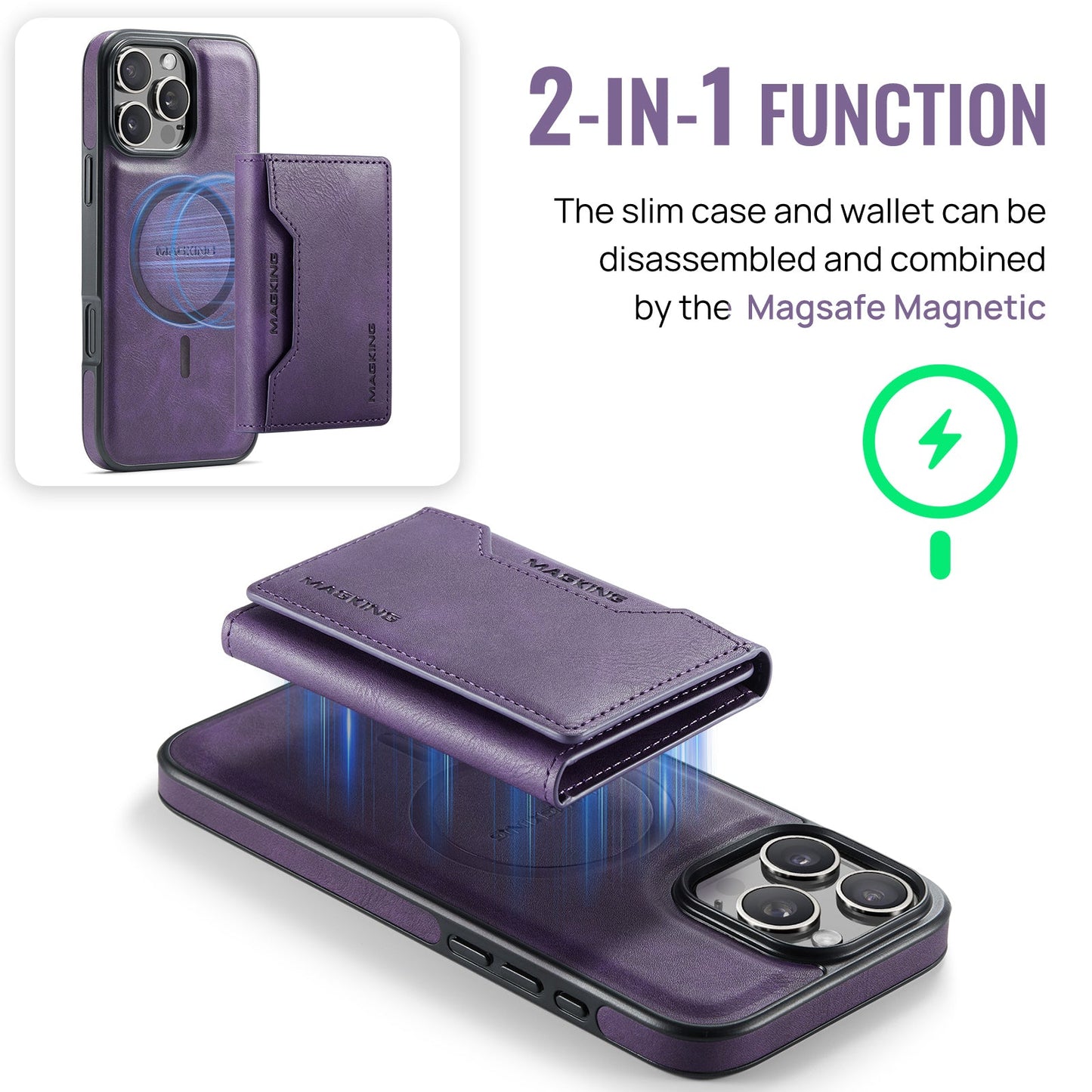 Iphone 16 Pro Magsafe Wallet [Purple]