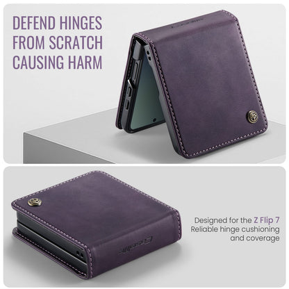 Galaxy Z Flip 7 Pu Leather Case [Purple]