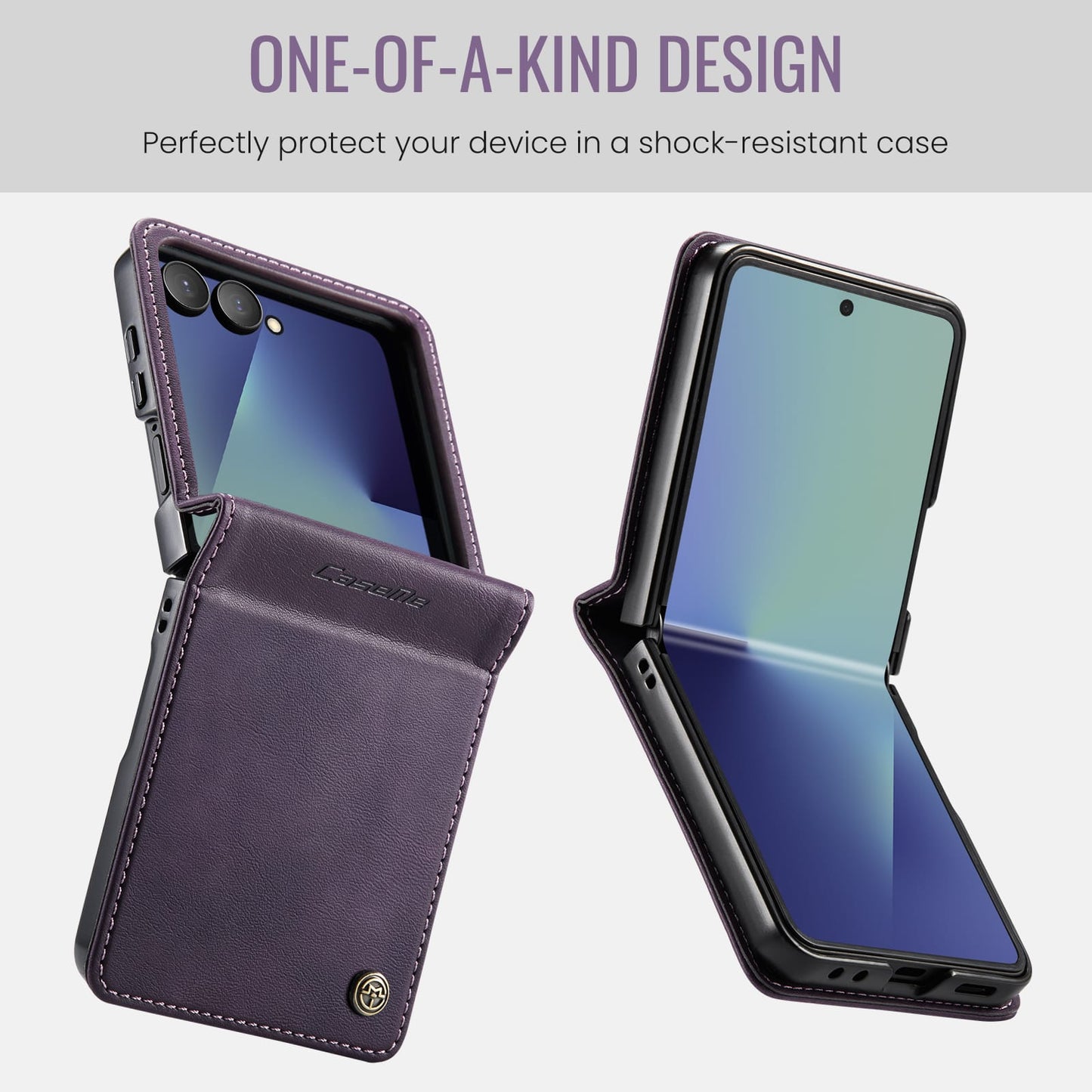 Galaxy Z Flip 7 Pu Leather Case [Purple]