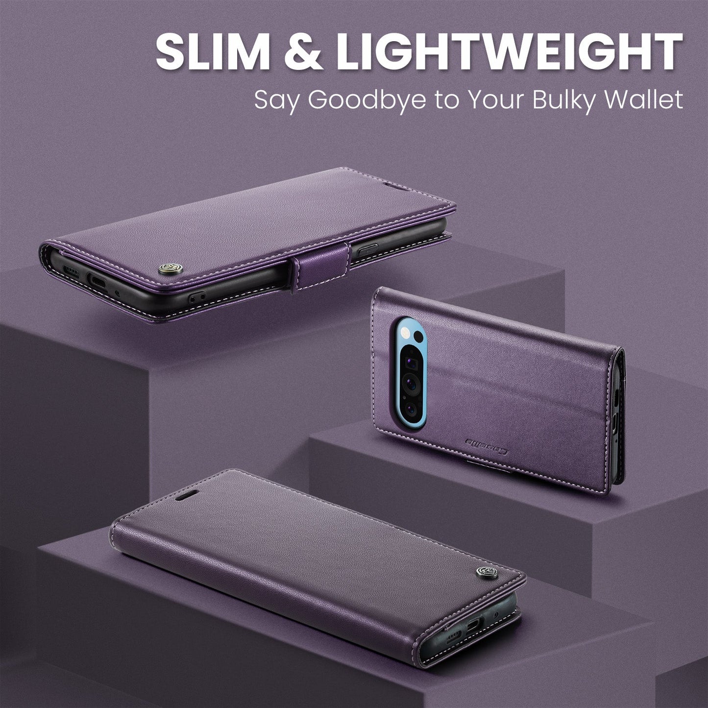 Google Pixel 10 Pro Xl Pu Wallet Case [Purple]