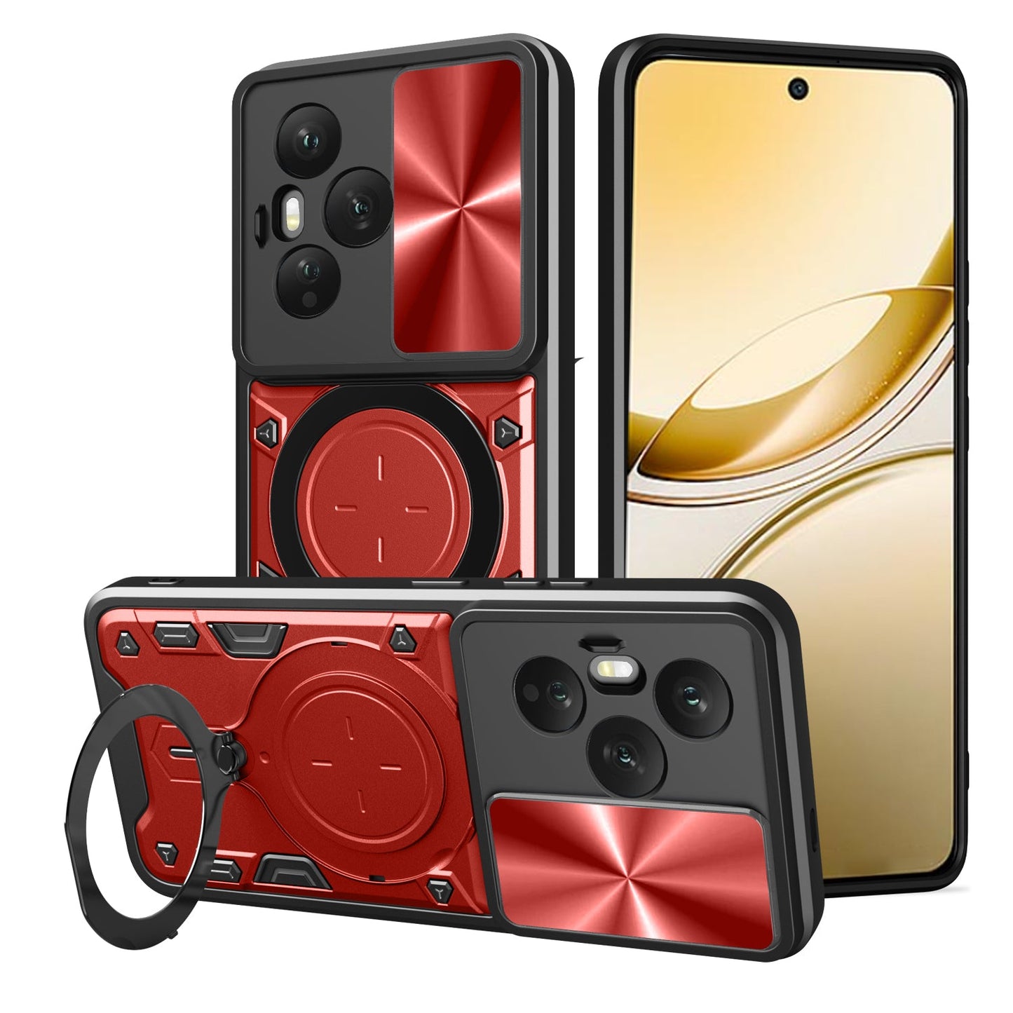 Honor 400 Pro Ring Kickstand Case [Red]