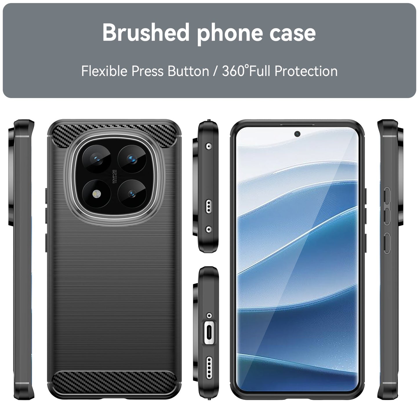 Xiaomi Redmi Note 14 Pro Plus 5G Carbon Fibre Case [Black]