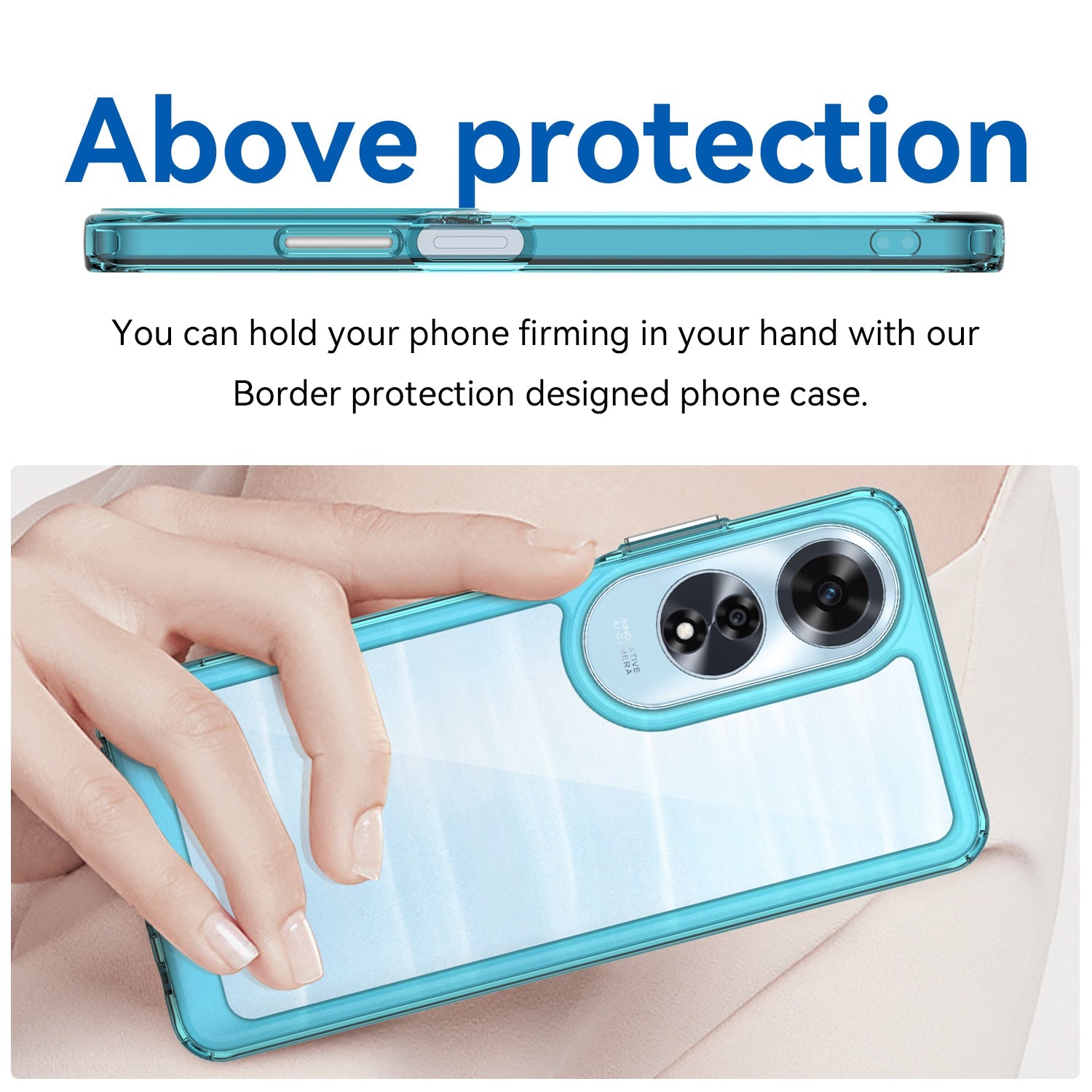 Oppo A60 4G Soft Gel Bumper Case [Clear Blue]