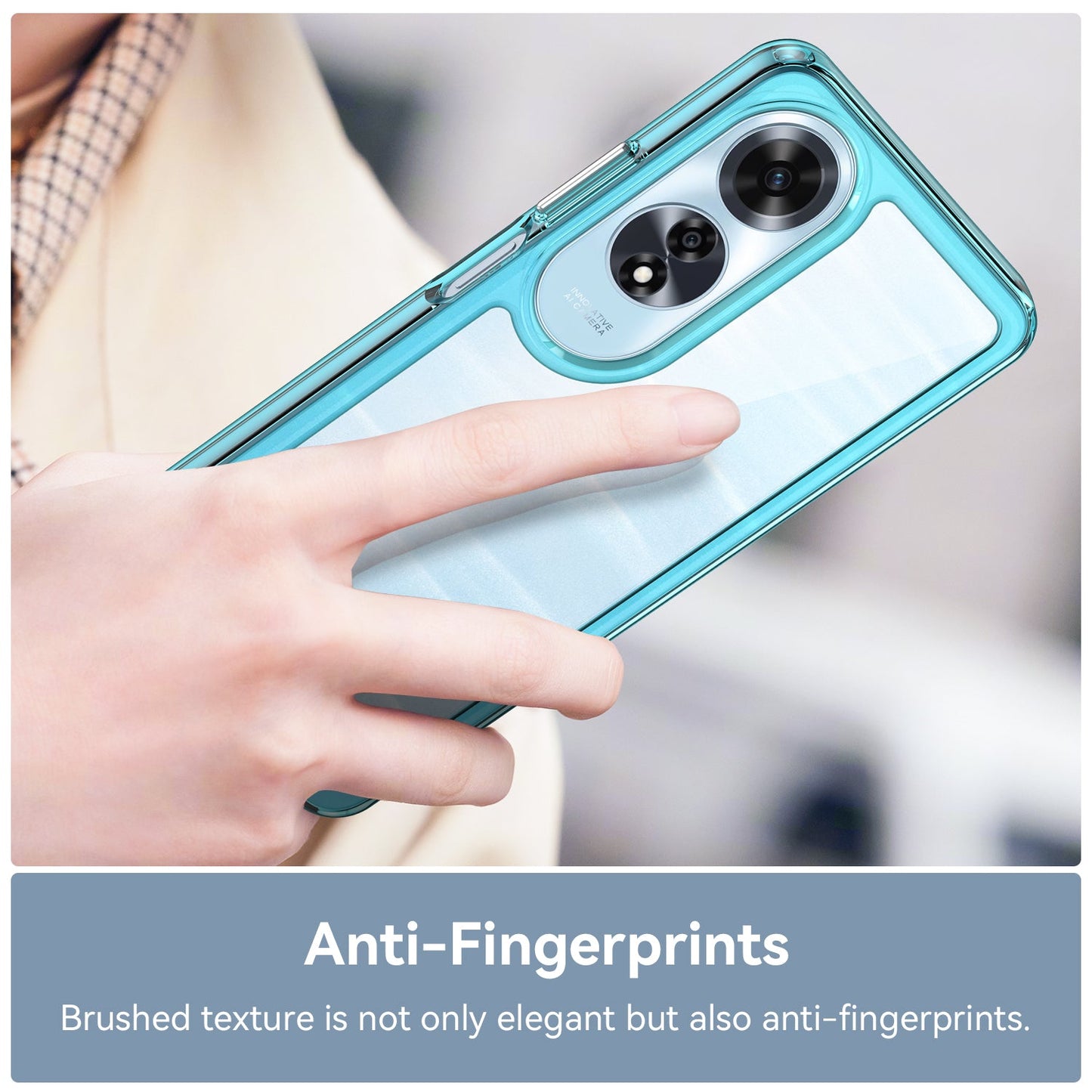 Oppo A60 4G Soft Gel Bumper Case [Clear Blue]