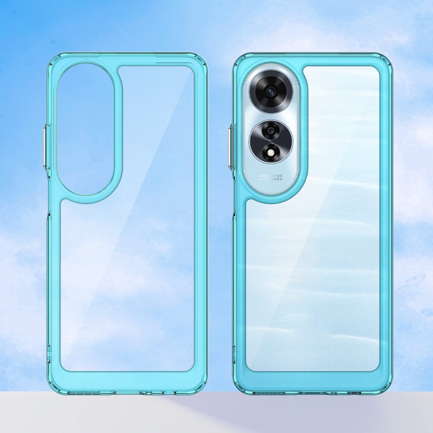 Oppo A60 4G Soft Gel Bumper Case [Clear Blue]