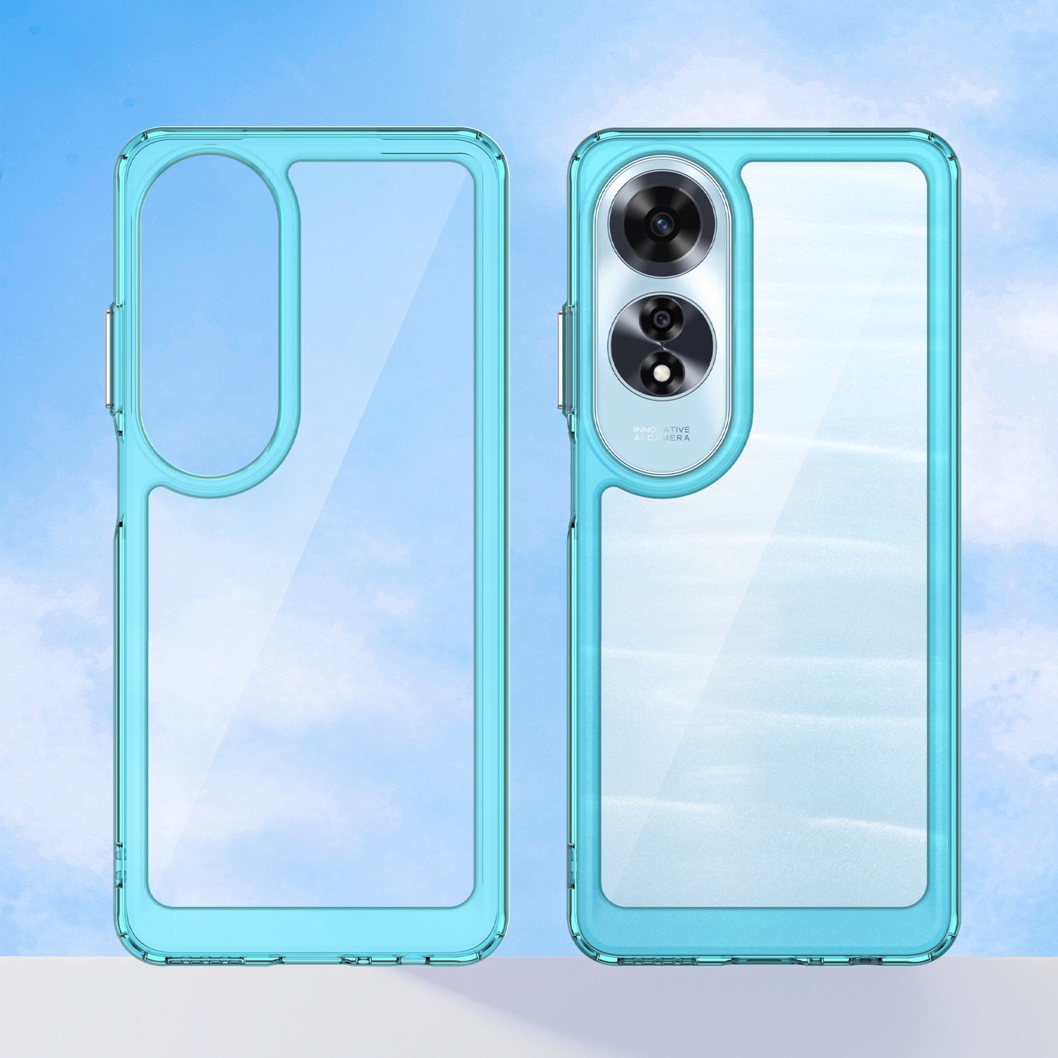 Oppo A60 4G Soft Gel Bumper Case [Clear Blue]