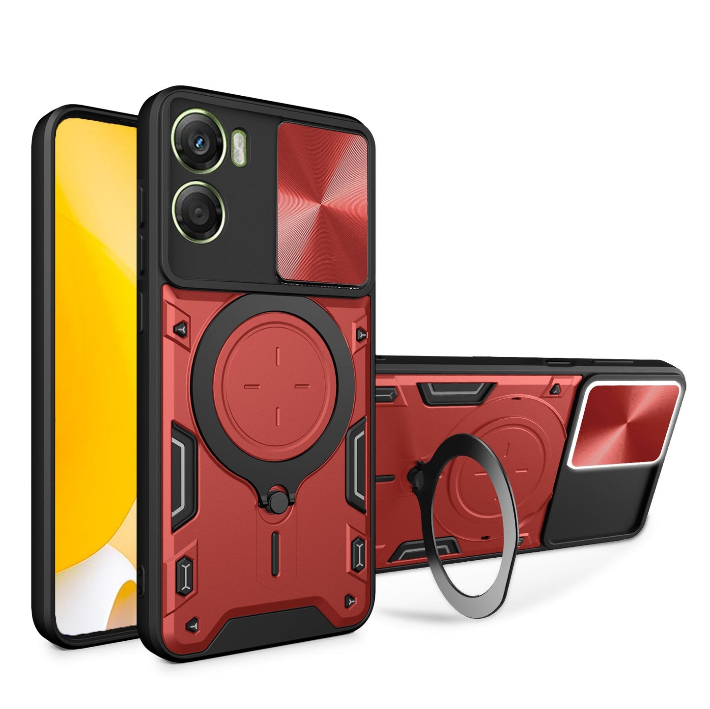 Moto G06 Ring Kickstand Case [Red]