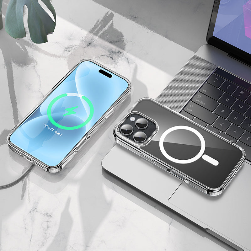 Magnetic Clear Case w/ 4 Corner Air Cushion (MAG) [iPhone 16 Pro]