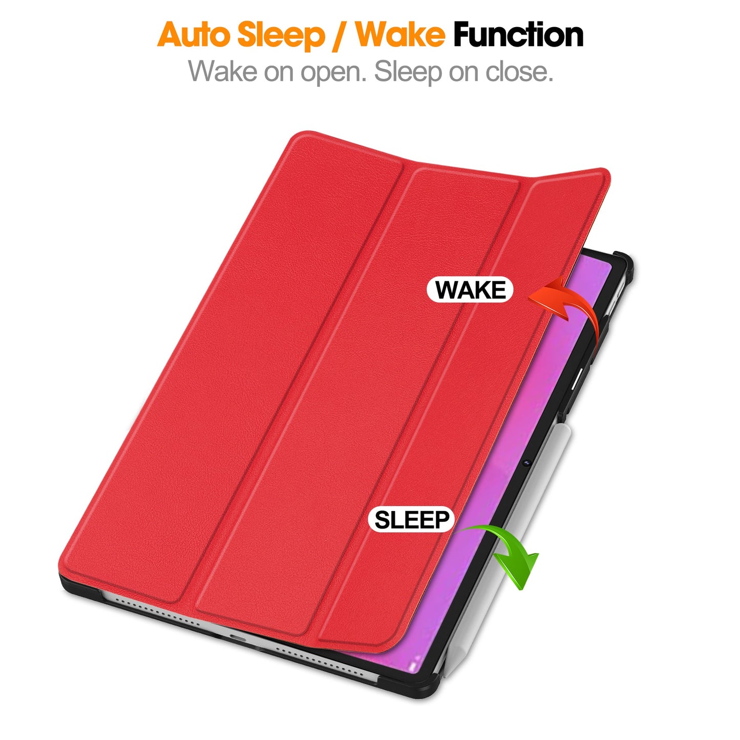 Yoga Tab Plus 12.7 Tri-fold Pu Case [Red]